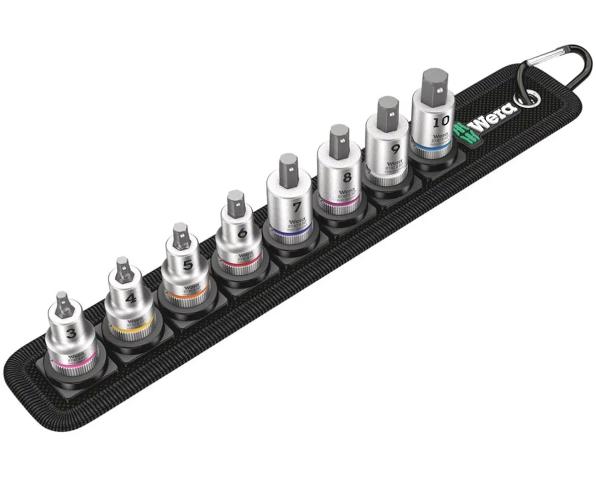 Wera Belt B 2 Zyklop In-Hex-Plus Bit Socket Set With Holding Function (3/8" Drive) (8 Pieces)